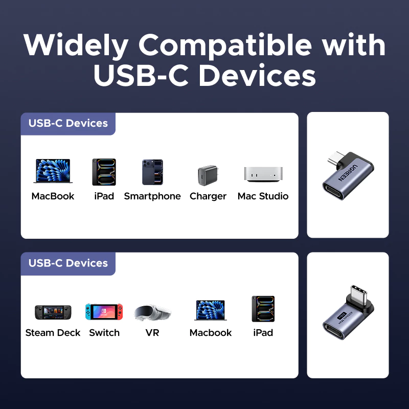 UGREEN อะแดปเตอร์ USB-C Male to USB-C Female, วิดีโอ 8K@60Hz เร็วเป็นพิเศษ 40Gbps, การออกแบบขนาดกะทัดรัดและโลหะ, การชาร์จสูงสุด 240W, ความเข้ากันได้สําหรับ MacBook/iPad/สมาร์ทโฟน thumbnail 10