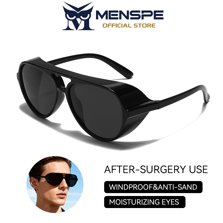 MENSPE แว่นกันแดดป้องกันดวงตา แว่นกันความชื้น เหมาะสำหรับหลังการผ่าตัดต้อกระจก การผ่าตัดสายตาสั้น