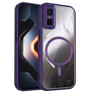 สีคาราเมลซิลิโคนใสแม่เหล็กกรณี Infinix GT 30 Pro GT 20 Pro 5G ปลอก TPU กันชนกันกระแทกเคสโทรศัพท์ใสฝาครอบ