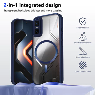 สีคาราเมลซิลิโคนใสแม่เหล็กกรณี Infinix GT 30 Pro GT 20 Pro 5G ปลอก TPU กันชนกันกระแทกเคสโทรศัพท์ใสฝาครอบ