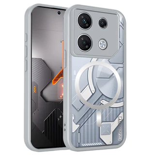สีคาราเมลซิลิโคนใสแม่เหล็กกรณี Infinix GT 30 Pro GT 20 Pro 5G ปลอก TPU กันชนกันกระแทกเคสโทรศัพท์ใสฝาครอบ