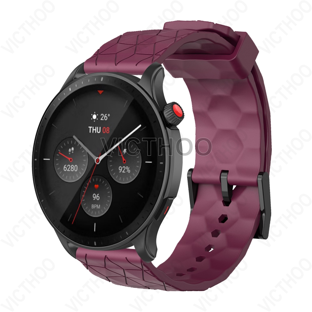 สายซิลิโคนลายฟุตบอลสําหรับ Huami Amazfit GTR 4 3 Pro 2 / Balance 2 / Cheetah Pro / GTR Mini / Active 2 - รูปที่ 6