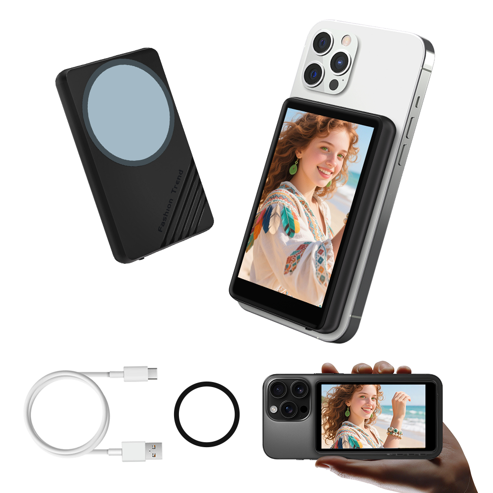 Vlog Live Stream Screen Magnetic Selfie Monitor หน้าจอไร้สายกล้องด้านหลัง Selfie Monitor สําหรับ Vlo