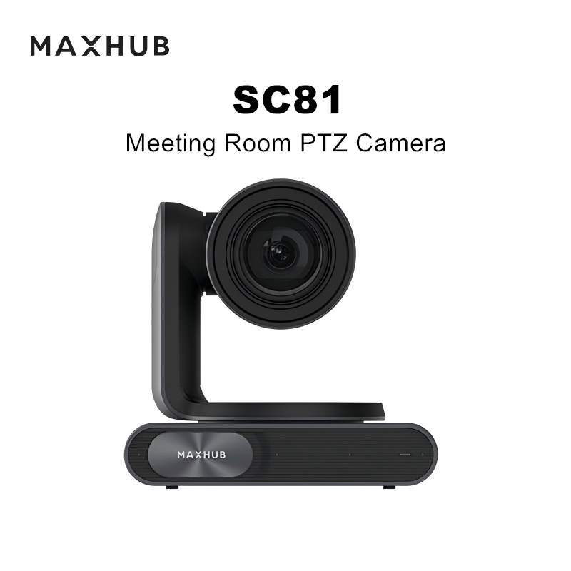 MAXHUB SC81 เว็บแคม Full HD PTZ | ไมค์ในตัว 4 ตัว | ซูมออปติคอลขนาด 12 เท่า | กล้องการประชุมทางวิดีโ