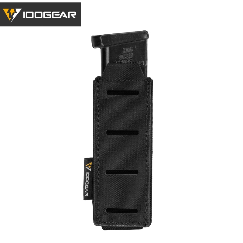 Idogear Tactic Single Magazine Pouch LSR Laser Cut MOLLE Single Carrier 9mm Outdoor Training Magazin