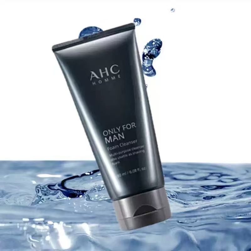 AHC Homme Foam Cleanser 180ml, ล้างหน้าสําหรับผู้ชายสําหรับผิวมันและสิวหัวดํา
