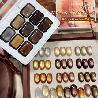 JILLRADIA สไตล์ใหม่ฤดูใบไม้ร่วงฤดูหนาวสีน้ําตาลสี Cat Eye Gel ชุดยาทาเล็บ 9 สีติดทนนานเงาเหมาะสําหรับร้านทําเล็บและใช้ทุกวัน