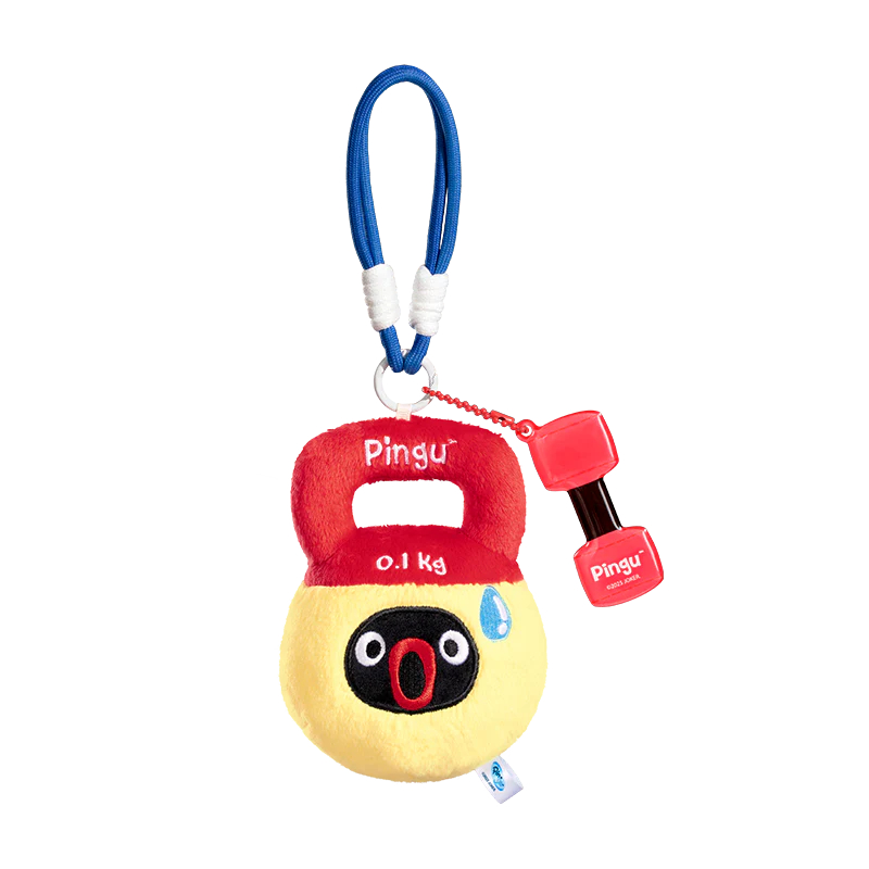 MarTUBE Pingu Plush Keychain Sports Series Pendant - Kettlebell กาต้มน้ํา จี้ตุ๊กตาผ้ากำมะหยี่