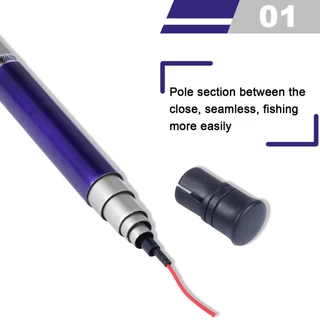 Sougayilang เบ็ดตกปลา 2.7M-6.3M เบ็ดตกปลาคุณภาพสูง Super Light คาร์บอนไฟเบอร์ Hard Hand Telescopic Fishing Rod