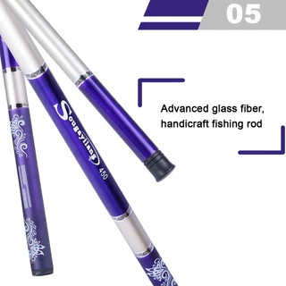 Sougayilang เบ็ดตกปลา 2.7M-6.3M เบ็ดตกปลาคุณภาพสูง Super Light คาร์บอนไฟเบอร์ Hard Hand Telescopic Fishing Rod