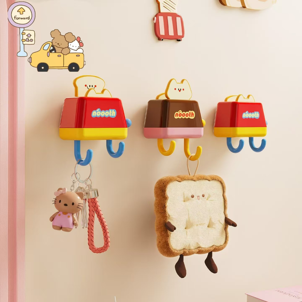 Key Hook Strongเหนียวเจาะฟรีโหลด-Bearing Sticky Hookหลังประตูแขวนหมวกห้องครัวห้องน้ําห้องน้ํา