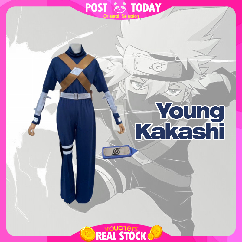 🥷🇹🇭[พร้อมส่ง]🇹🇭 ชุดคอสเพลย์ Naruto Kakashi Hatake เวอร์ชันวัยเด็ก ชุดอนิเมะ C-Cosplay เซตครบ