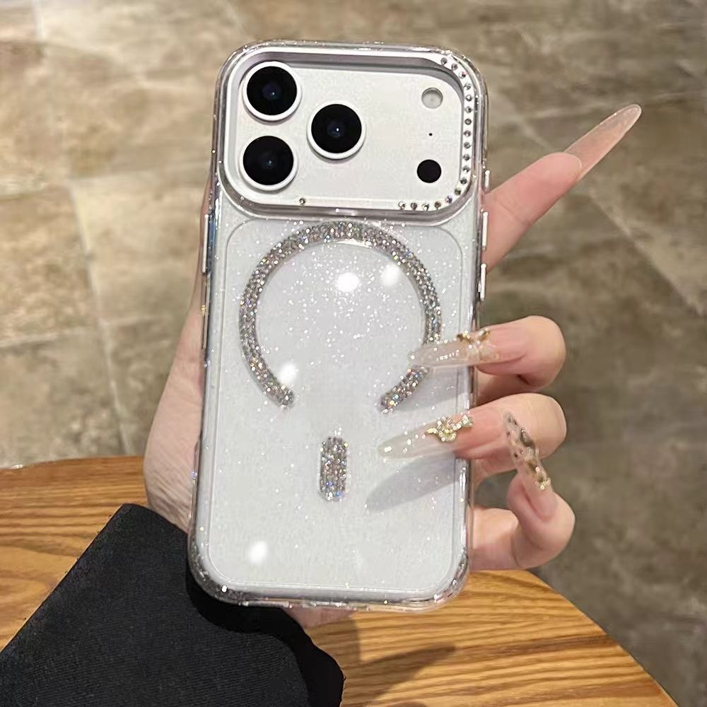 อะคริลิค Glitter Hard Case เข้ากันได้กับ iPhone 15 pro max 16 pro max 17 pro max 17 air case