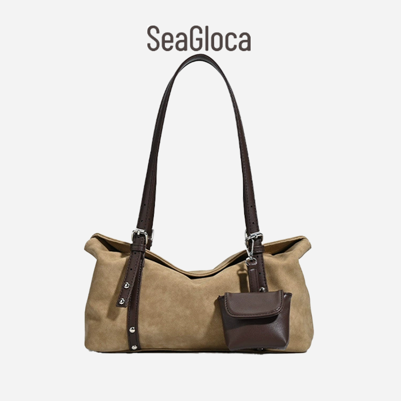 SeaGloca Denim Simple Commuter Pillow Bag ความจุขนาดใหญ่ Minimalist สําหรับผู้หญิง No 2049