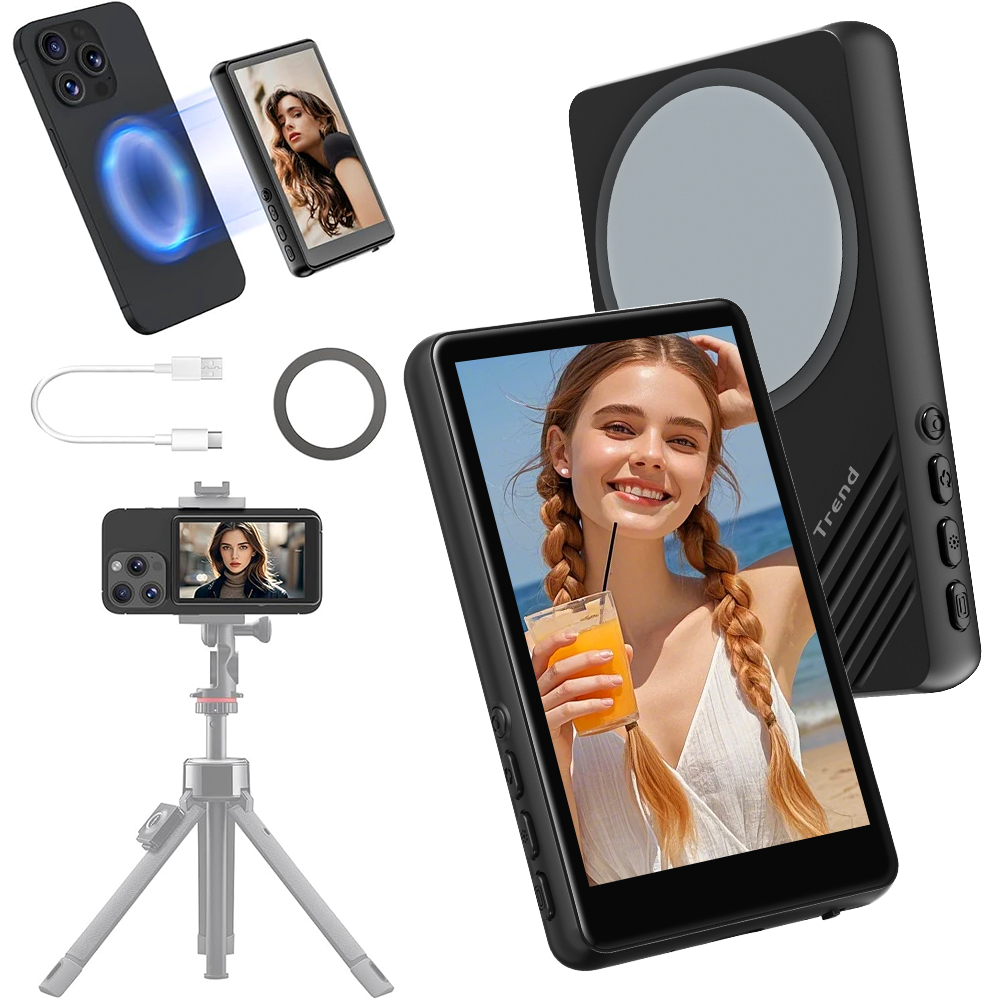 Vlog Selfie Monitor หน้าจอโทรศัพท์แม่เหล็ก Vlog Live Stream หน้าจอกล้องด้านหลัง Selfie Monitor สําหร