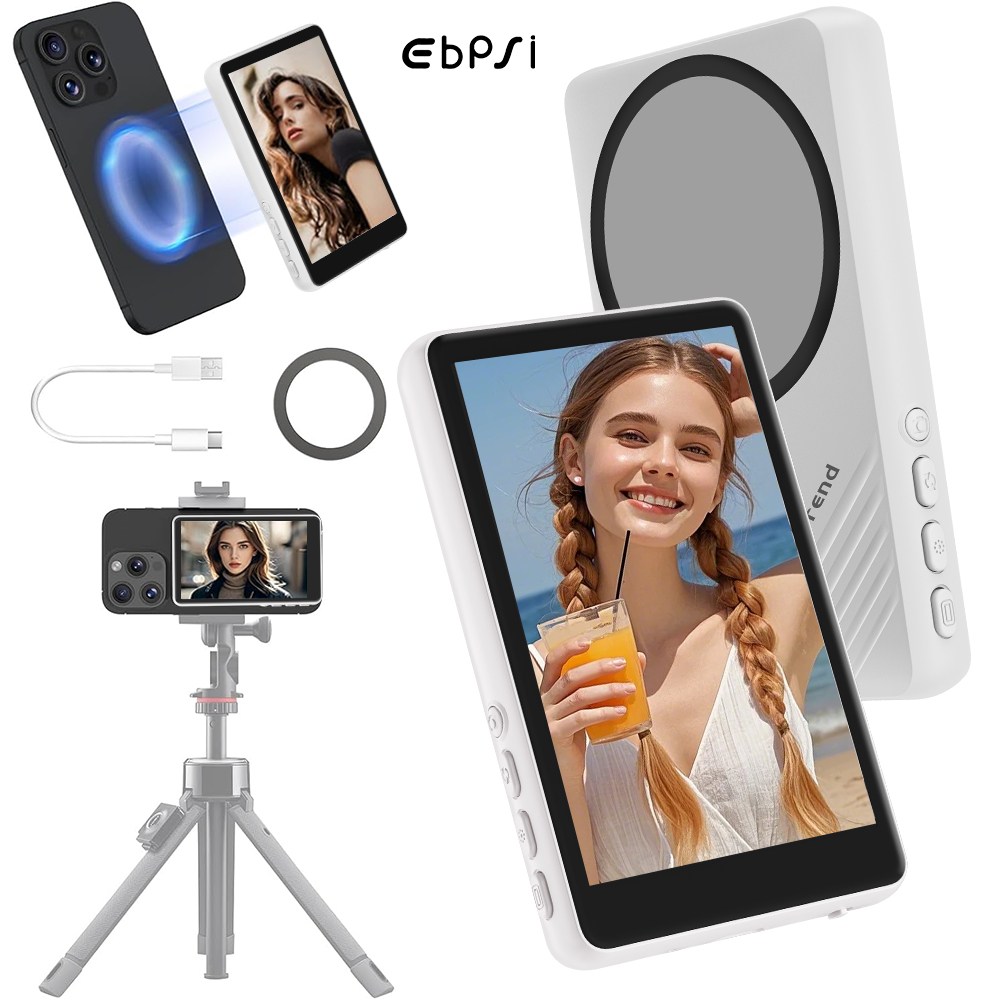 Vlog Live Stream Screen Magnetic Selfie Monitor หน้าจอไร้สายกล้องด้านหลัง Selfie Monitor สําหรับ Vlo