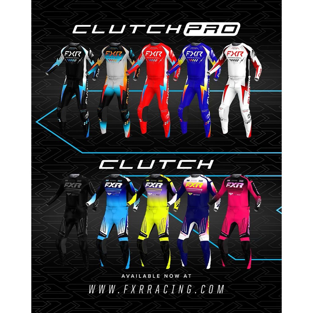 2026 FXR CLUTCH Motocross Racing Suit Full Set - Mens Off-Road Dirt Bike Riding Gear with CE Protective Padding, Breathable MX Jumpsuit for Adult Riders