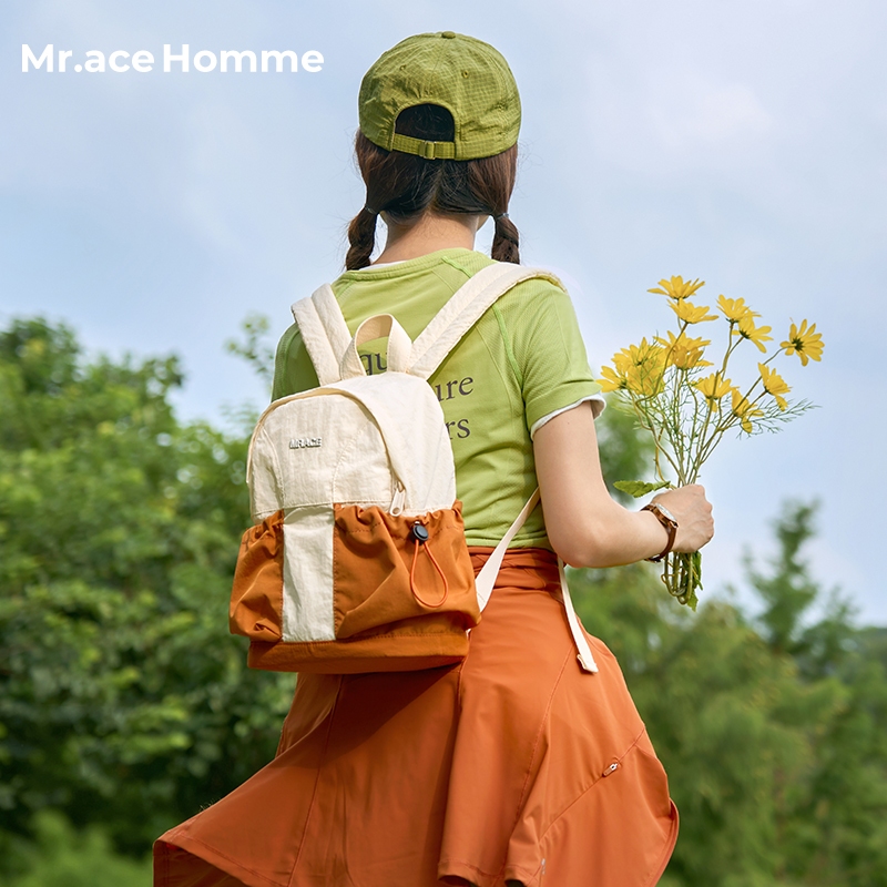 Mr.ACE Homme กระเป๋าเป้สะพายหลังขนาดเล็กสำหรับผู้หญิง น้ำหนักเบา สไตล์ลำลอง เหมาะสำหรับการเดินทางและการสวมใส่วันต่อวัน