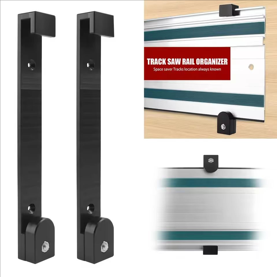 2Pc/Set Track Rack for Guide Rail, Guide Rail Holders, For Track Saw Guide Rail Mount, For Track Saw