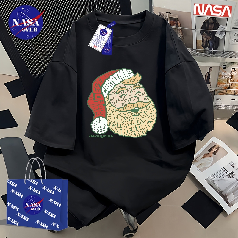 【จัดส่งตลอด 24 ชั่วโมง】🔥NASA ฤดูร้อน ลายซานต้า 🎅 Christmas🎄สไตล์ขี้เกียจ oversiz