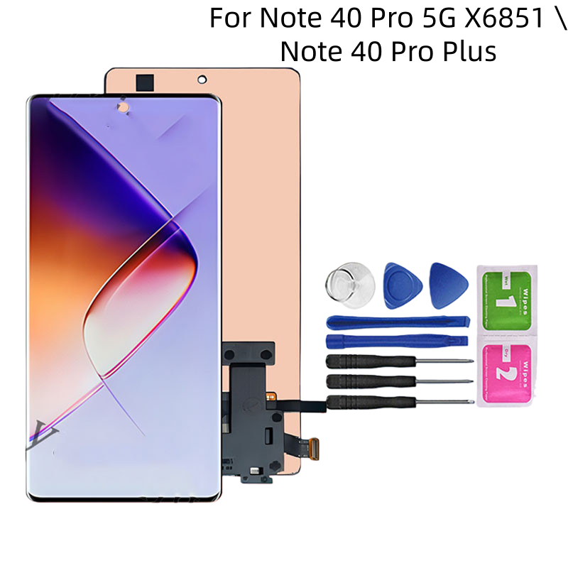 Orig AMOLED LCD สําหรับ Infinix Note 40 Pro 4G X6850/หมายเหตุ 40 Pro 5G X6851 หมายเหตุ 40 Pro Plus 5
