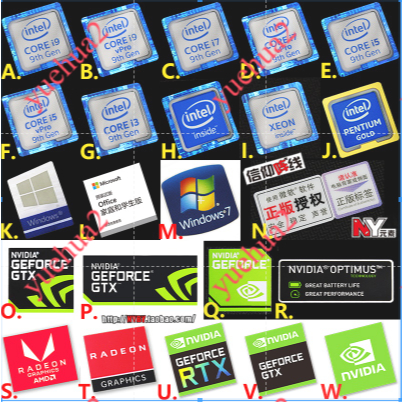 Original core 9th Generation 9th Generation core i5 i7 I9 win10 แล็ปท็อป CPU Label สติกเกอร์