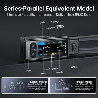 FNIRSI LCR-ST2 Digital Tweezer Bridge LCR ESR Meter 2-IN-1 SMD Test Kelvin คลิปส่วนประกอบอิเล็กทรอนิกส์เครื่องมือทดสอบมัลติฟังก์ชั่น