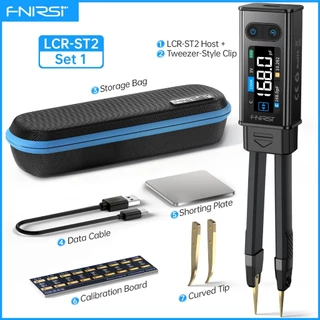 FNIRSI LCR-ST2 Digital Tweezer Bridge LCR ESR Meter 2-IN-1 SMD Test Kelvin คลิปส่วนประกอบอิเล็กทรอนิกส์เครื่องมือทดสอบมัลติฟังก์ชั่น