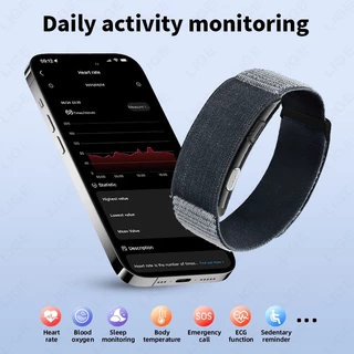 LIGE VITRO ไม่มีหน้าจอสร้อยข้อมือสมาร์ท ECG Heart Rate เครื่องวัดความดันโลหิตสุขภาพกีฬาฟิตเนส Smartwatch กันน้ำ