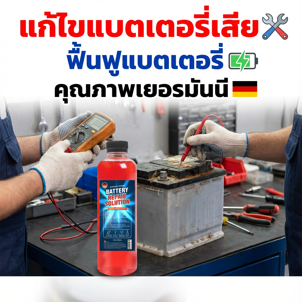 🪫⚡ฟื้นฟูแบตเสื่อมใน 1 นาที!⚡🔋TT น้ำยาฟื้นฟูแบตเตอรี่ ฟื้นฟูแบตเตอรี่ น้ำยาซ่อมแบตเตอรี่ / เยอรมันแท้ ฟื้นฟู 99.99%!ใช้ได้กับรถยนต์และมอเตอร์ไซค์ทุกคัน ฟื้นฟูแบตเตอรี่เต็มประสิทธิภาพ!