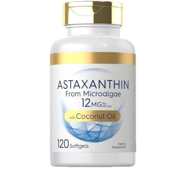 Natural Astaxanthin Soft Capsules 120 แคปซูล สารต้านอนุมูลอิสระปกป้องสายตา ปรับปรุงการมองเห็นและเพิ่มภูมิคุ้มกัน