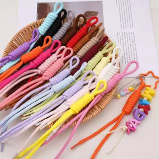 สายคล้องคอโพลีเอสเตอร์สีแฟชั่น 22cm สำหรับทำพวงกุญแจ คล้องกระเป๋า จี้สร้อยคอ งานDIY