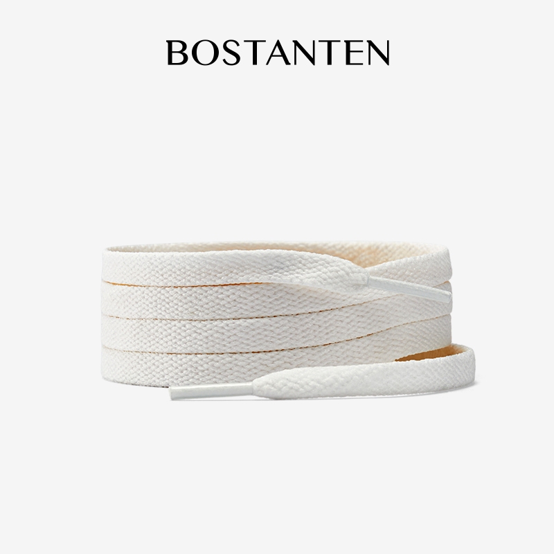 BOSTANTEN เชือกรองเท้าขาวดำ สไตล์มินิมอล เรียบเท่ ใช้ได้ทุกเพศ แมทช์สนีกเกอร์ทุกแบบ