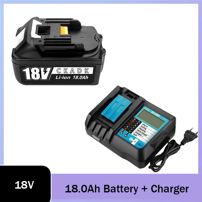 ของแท้ 100% แบตเตอรี่ลิเธียมไอออน BL1860 BL1830 18V18000mAh สําหรับ Makita 18v BL1840 BL19