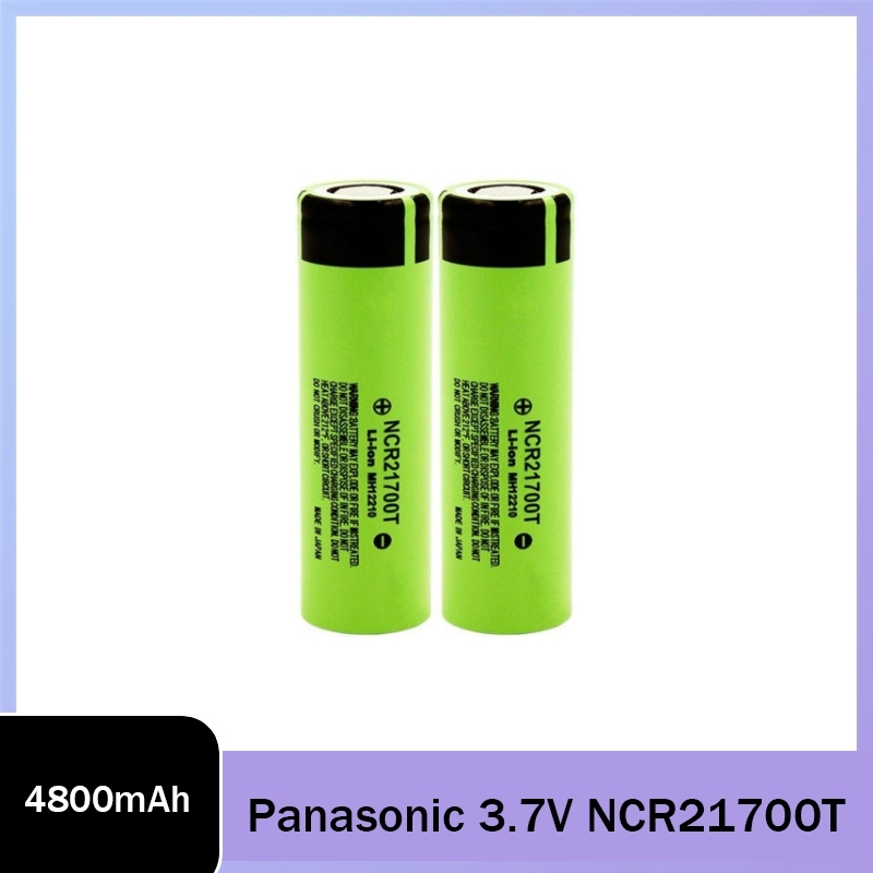 Panasonic 3.7V NCR21700T 21700 ไฟฉายแบตเตอรี่ 4800mAh แบตเตอรี่ลิเธียมแบบชาร์จไฟได้