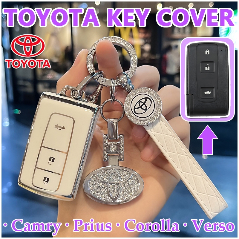 ฝาครอบกุญแจโตโยต้าสําหรับ Camry/Prius/Corolla/Verso ปลอกกุญแจรีโมท Prius 2004-2009 เคสกุญแจ Corolla 