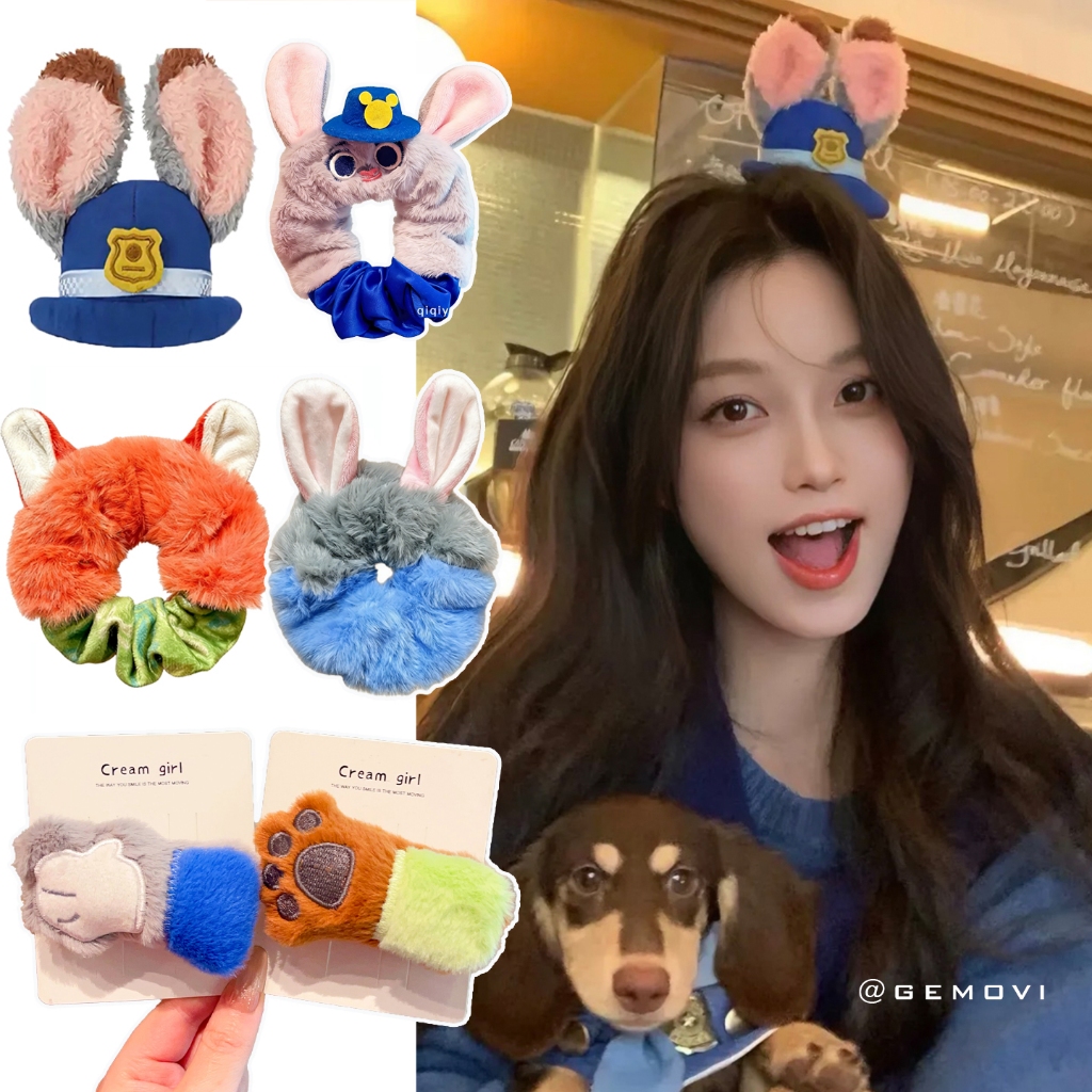 Nick Judy Hairpin ที่คาดผมน่ารัก Zootopia คลิปหัวใจสาวน่ารักเครื่องประดับผมน่ารัก