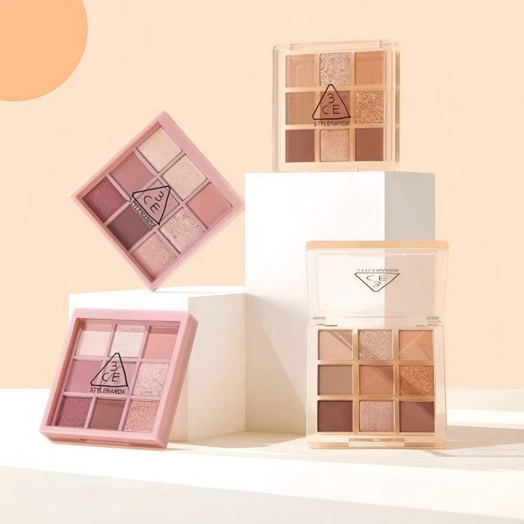 แท้100%💯สแกนได้ พร้อมส่ง24ชม🚀 3CE Multi Eye Color Palette ทรีซีอี พาเลทตา9สี ตัวมัมเกาหลี | Mood Rec