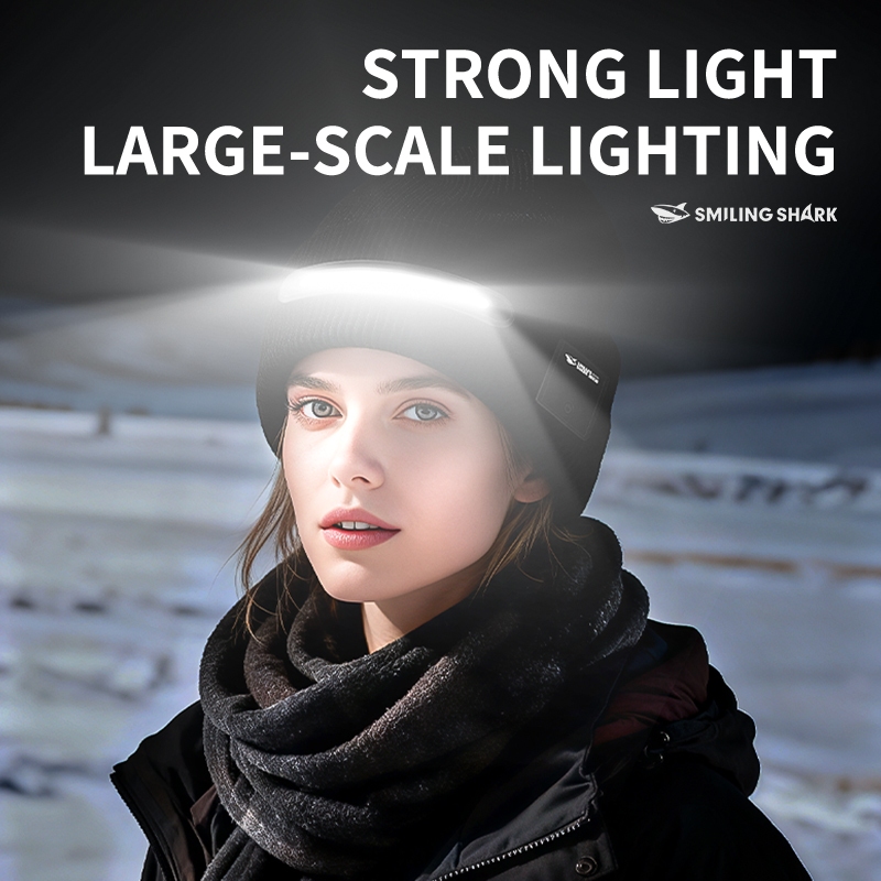SmilingShark TD0271 ไฟคาดหัว ไฟฉายคาดหัว LED หมวก ซุปเปอร์ไบรท์ ไฟหน้า ด้วย หมวกไหมพรมอุ่นผ้ากันความร้อน 3โหมด Type-C ชาร์จใหม่ได้ น้ำหนักเบาและเป็นมิตรกับผิว กันน้ำสำหรับการตั้งแคมป์ของขวัญ — صورة 2