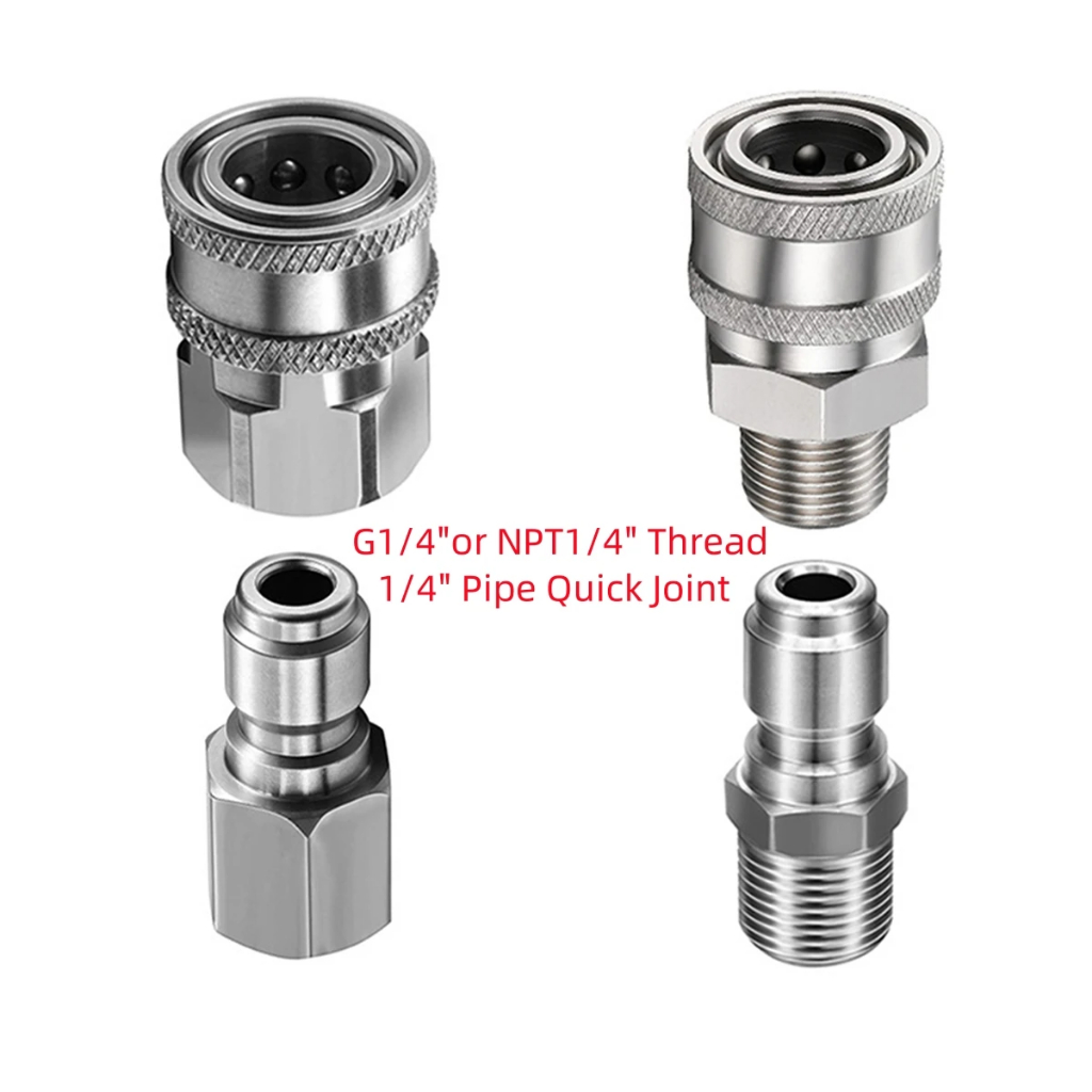 1/4 "1 "ท่อเชื่อมต่ออย่างรวดเร็ว ก1/4 "NPT 1/4 "ชาย/หญิงด้ายเครื่องซักผ้าความดัน ข้อต่อ 304 สแตนเลสปืนฉีดน้ําเชื่อมต่ออย่างรวดเ