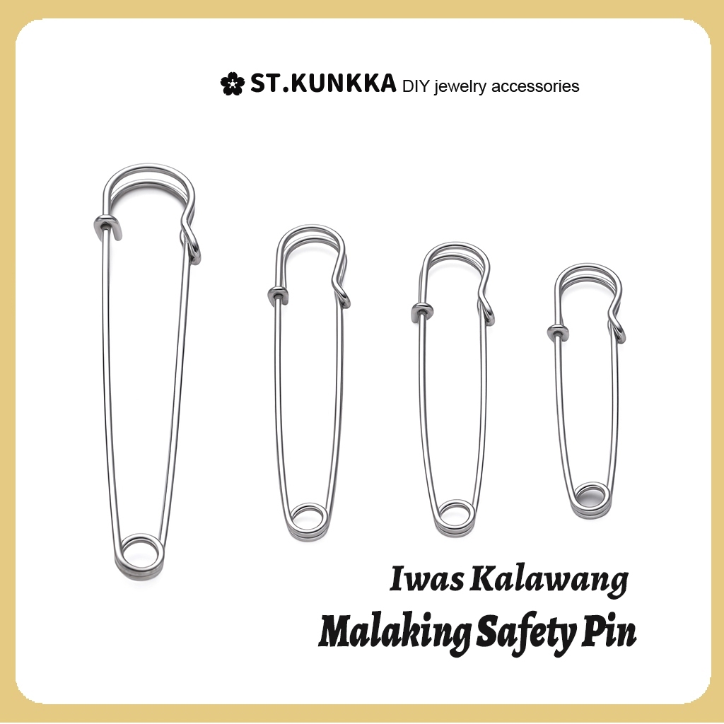 ST.KUNKKA โลหะ Safety Pinเข็มกลัด  อุปกรณ์แคมป์ปิ้ง พวงกุญแจสแตนเลส สำหรับการตรึง