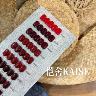 ยกเซตสีเจล Kaise 9 สี มี 9 รุ่น สีอัลมอนด์ไวท์ สีแดง สีน้ําตาล เจลไซรัปโทนชมพู พร้อมชาร์ทโชว์