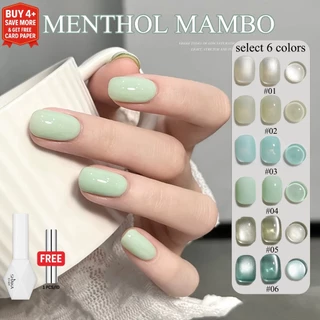SHAKA สีทาเล็บเจลโทนเรียบหรู 6 สี สะอาด สบายตา เพ้นท์เล็บ โทนสีเขียว แบบแช่ออก ติดทนนาน UV ทำเล็บ [SK252]