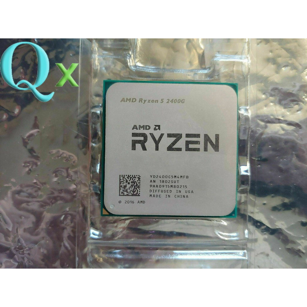 Upgrade Gaming CPU Ryzen 5 2400G AM4 โปรเซสเซอร์ CPU R5 2400G Quad-Core 3.6 GHz 65W 8T 4MB คอมพิวเตอ