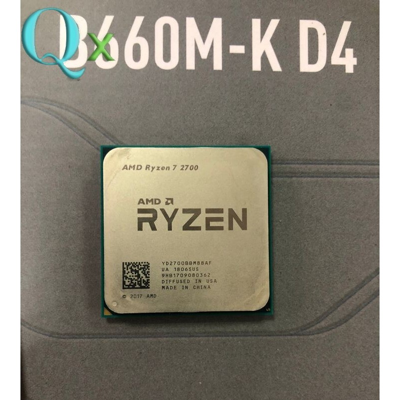 Ryzen 7 2700 AM4 โปรเซสเซอร์ CPU R7 2700 ซ็อกเก็ตแปดแกน AM4 3.2GHz 16M 65W