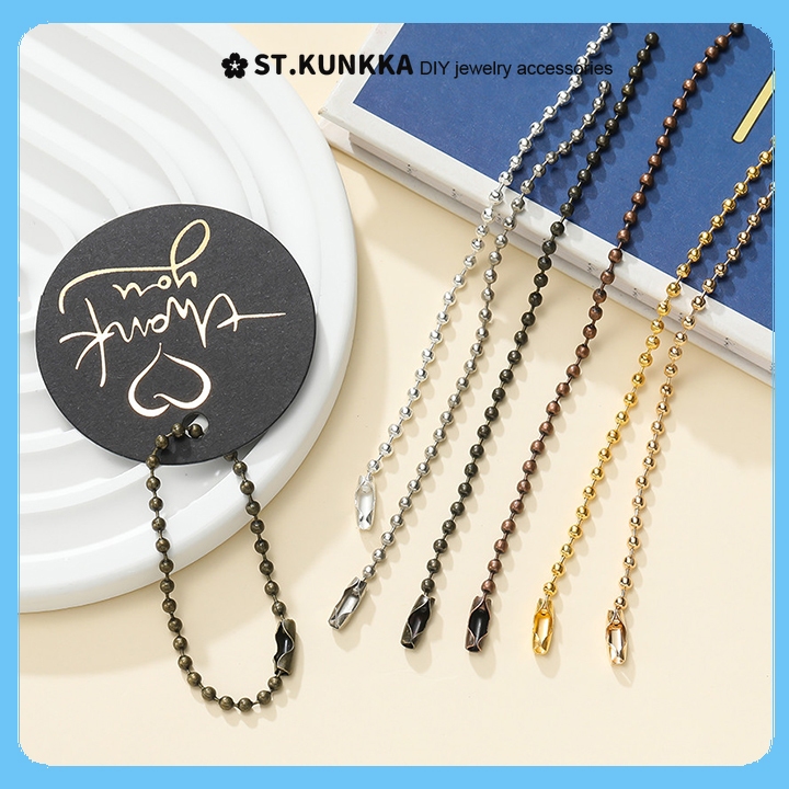St. kunkka 10 ชิ้น 12 ซม. โซ่ลูกปัดเหล็ก DIY พวงกุญแจโซ่ตุ๊กตาจี้