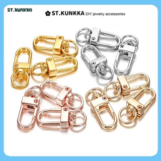 ST.KUNKKA 5ชิ้น ตะขอกล้ามปู 10 * 33มิ ลอัลลอยด์ อะไหล่พวงกุญแจ ตัวล็อคกรงสัตว์เลี้ยง ตะขอล็อค หัวเข็มขัด
