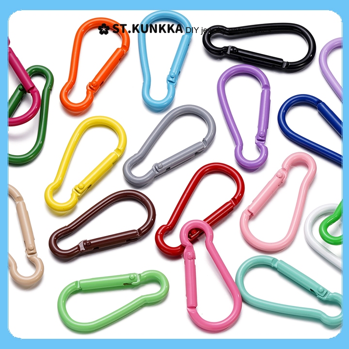 ST.KUNKKA 1 ชิ้น/5 ชิ้น ตะขอล็อค ตะขอพวงกุญแจห่วงล็อคแบบสปริง ตะขอเกี่ยวหัวเข็มขัด ตะขอเกี่ยวหัวเข็มขัด