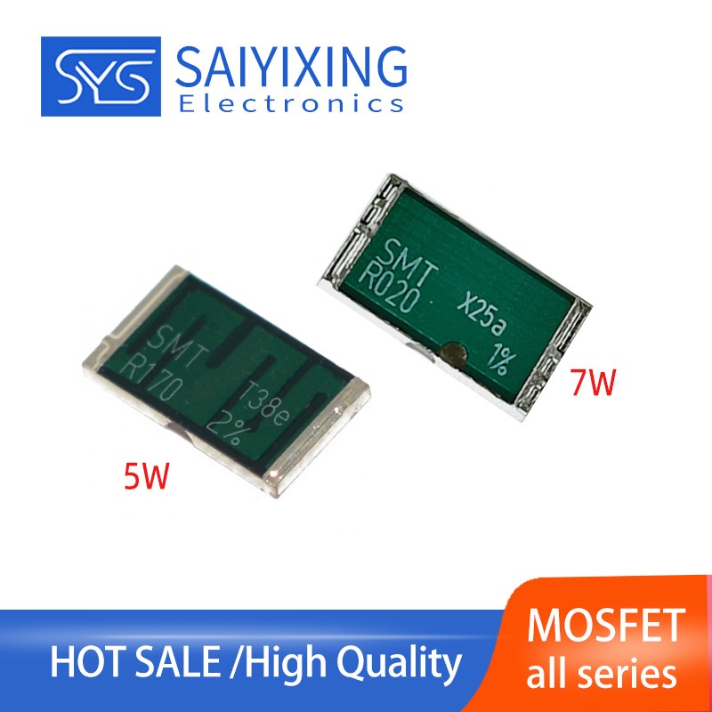 2PCS 5W 7W 2817 ตัวต้านทานพลังงานที่มีความแม่นยํา SMT-R170-2% Precision 0.17 Euro 5W/SMT-R020-1.0 0.