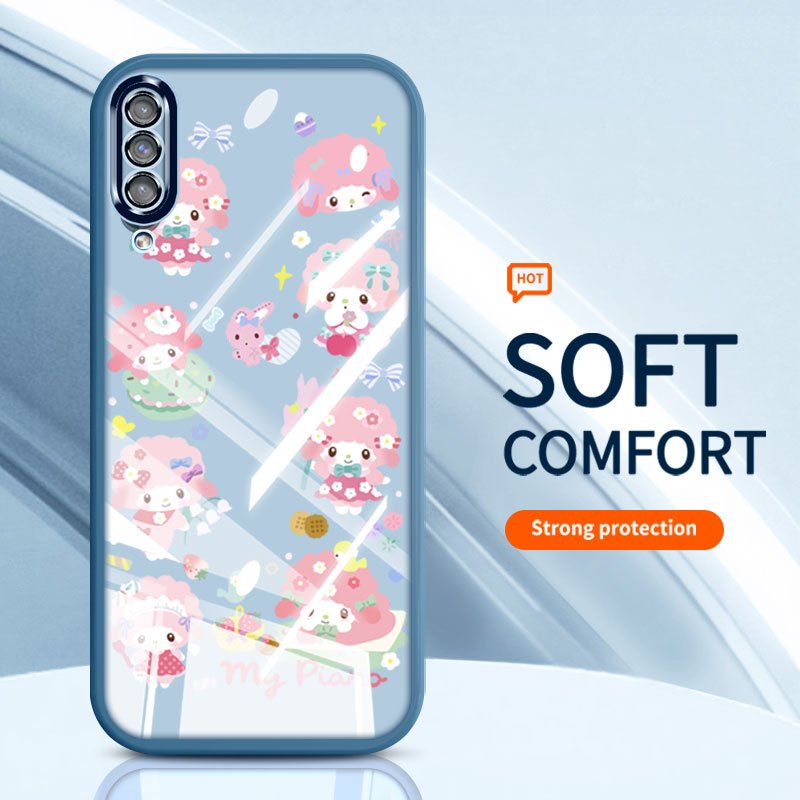 YBD สําหรับ Samsung Galaxy A50 A50S A30S A307 A03S A02S M02S A025 A307 เต็มหน้าจอการ์ตูนสีชมพู lamb 